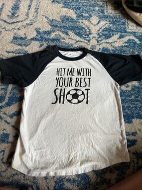 Hit Me with your Best Shot Soccer T - Youth M